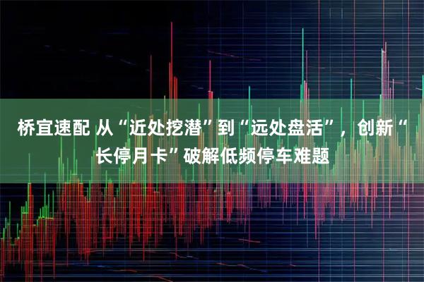 桥宜速配 从“近处挖潜”到“远处盘活”，创新“长停月卡”破解低频停车难题